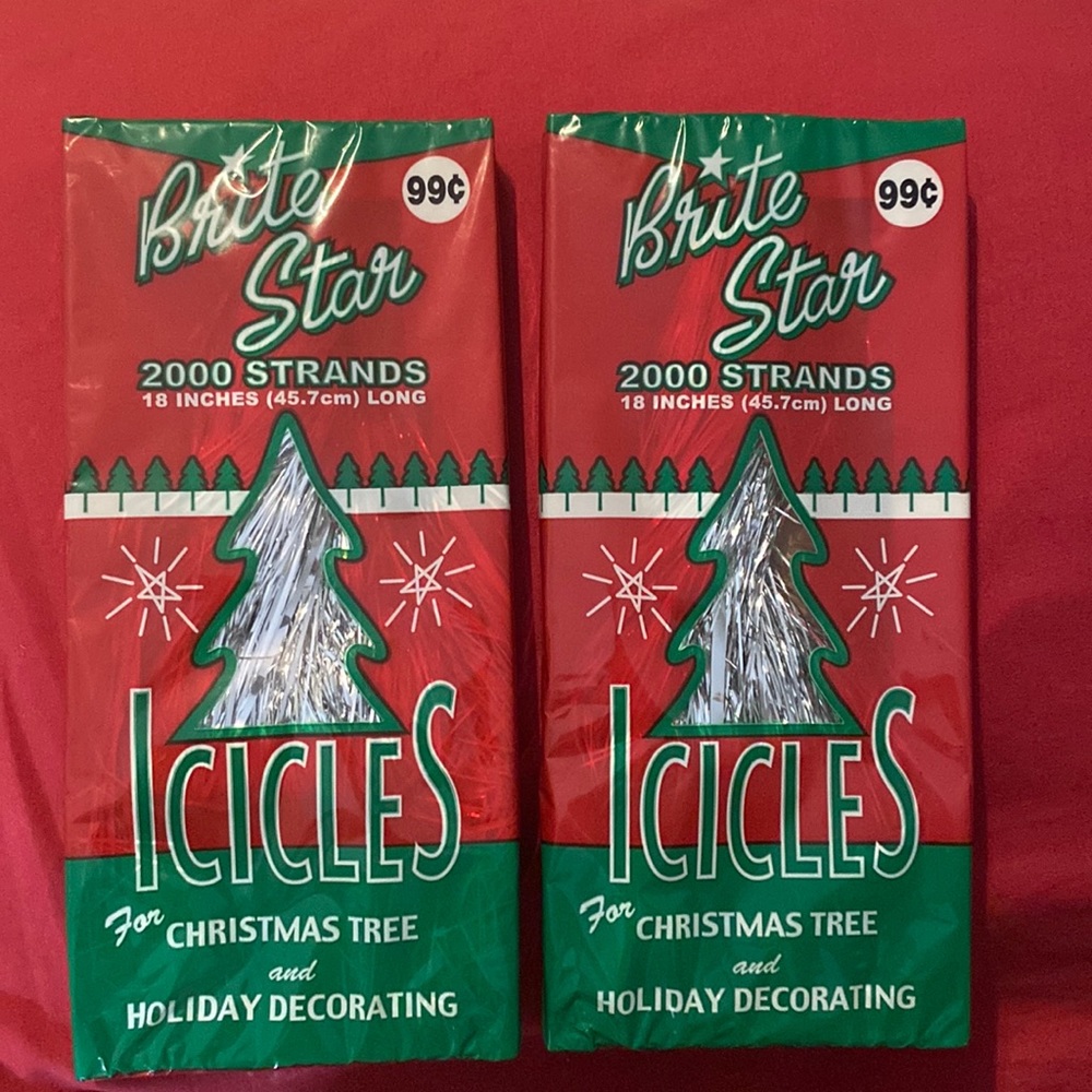 🆕 Vintage 4 boxes of Brite Star 2000 Strands Tinsel
